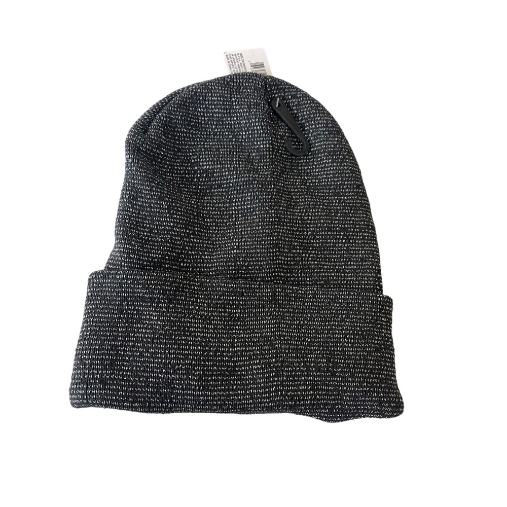 Juncture Unisex Knit Hat Beanie NEW NWT One Size Black & Silver Men or Women’s